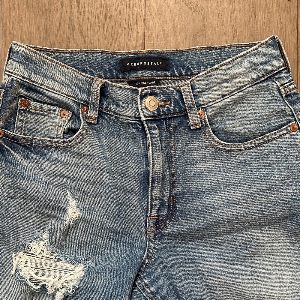 Aeropostale Light Blue Ripped Jeans